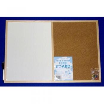 Combination Whiteboard and Cork Board 60x40cm