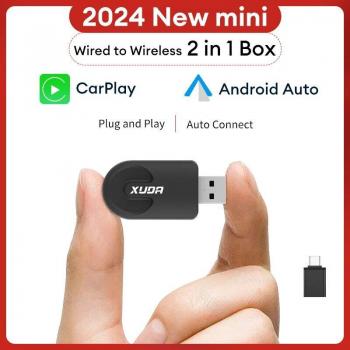 XUDA UltraFast Wireless CarPlay/Android Auto Mini Box – Quick Plug‑and‑Play WiFi