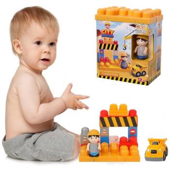 Traesio Mini Obra 12PCs con muñeco y accesorios infantiles