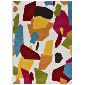 Tapis aux motifs géométriques multicolores 120x170 cm