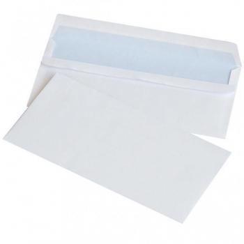 Selbstklebende Umschläge, 110x220mm, 50 Stück, Weiß