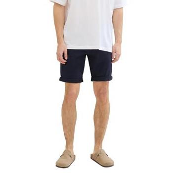 Tom Tailor Denim Slim Fit Chino-Shorts in unifarbenem Design, Größe S