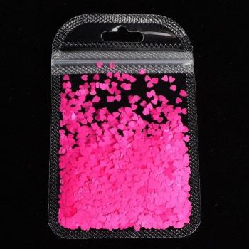 Fluorescent Heartbeat Glimmer Nail Decal