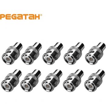 10 pcs JR-B9 BNC to RCA Connector for Security Cameras