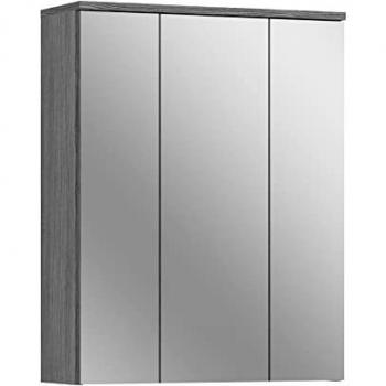 Armoire de salle de bain 3 portes miroir Blake finition argentée