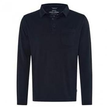 Brax Herren Polo-Shirt in Schwarz – 52 % Baumwolle / 48 % Lyocell, XXL (56), Langärmlig