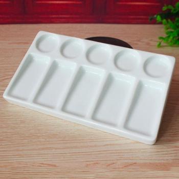 Rectangular White Paint Palette for Gouache and Calligraphy