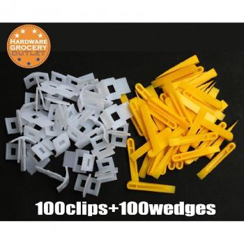 Système de nivellement pour carreaux 100 pièces + éponge