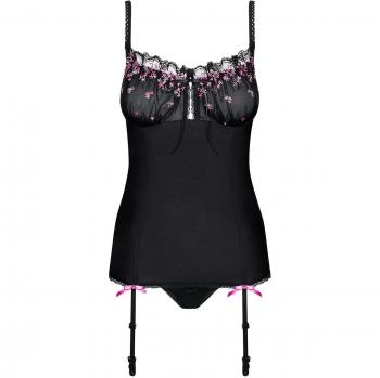 Corset Sexy Floweria Negro XXL
