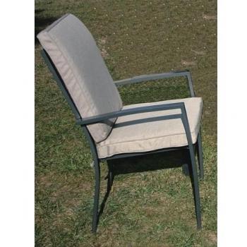 Silla de Aluminio Calella C/Asiento Crudo y Elegante