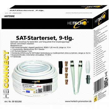 Heitech 9‑teiliges SAT Starterpack, weiß – Promo 09003266