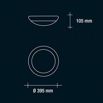 Plafoniera Vivida Moon LED Ø395mm 24W Bianco