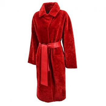 Hollert Wende-Lammfellmantel VO-02 Rot Größe M für Damen