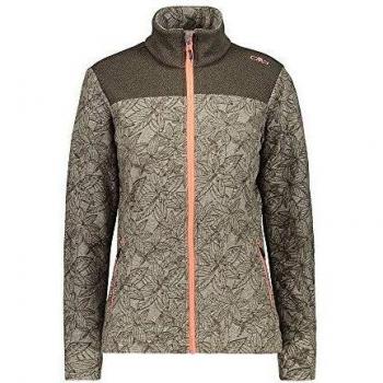 Frauen-Strickjacke mit Durchschlusstiefe und Blumenprint – 30H7516 (Wood, D46)