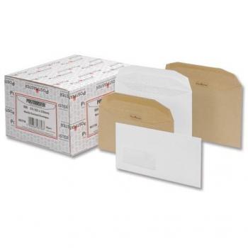Postmaster DL Envelope 114x235mm Gummed 90gsm White Pack of 500 F29151