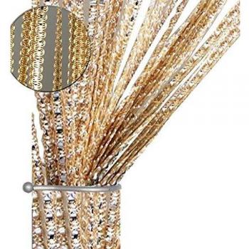 AIZESI Insect Bug Screen String Door Curtain 39x78.5 (Champagne)
