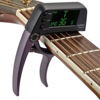 Meideal TCapo20 Chromatische Legering Capo en Tuner voor Bas en Gitaar