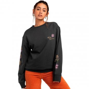 Sudadera Billabong Gris Oscuro Rosa Verde para Mujer