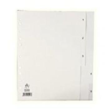 A4 White 1-5 Polypropylene Index