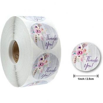 Scrapbooking Floral Thank You Stickers
