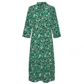 Vestito Midi da Donna Vero Moda in Verde con Stampa Floreale e Maniche Lunghe, Taglia S