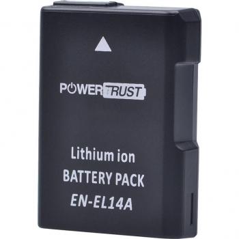 PowerTrust 1x 1500mAh EN-EL14 Battery + Dual USB Charger for Nikon