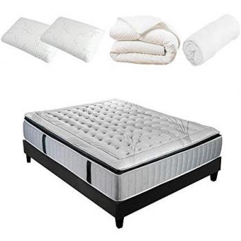 Matelas Phigalie 140x190 cm avec Sommier et Trousse d’Accessoires