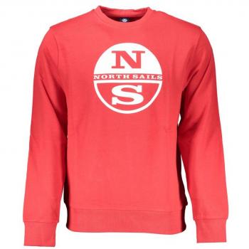 North Sails Logo Print Red Sweatshirt