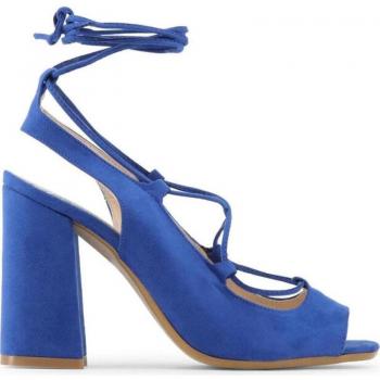 Linda Blue High Heel Sandals with Adjustable Ankle Strap for Women