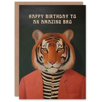 Cool Cat Birthday Card for the Hipster Bro