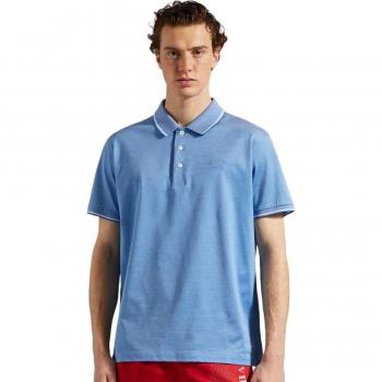Paul & Shark Men's Blue L Cotton Pique Polo