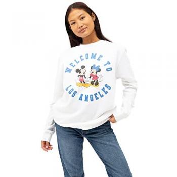 Minnie & Mickey LA Cotton Sweatshirt – White