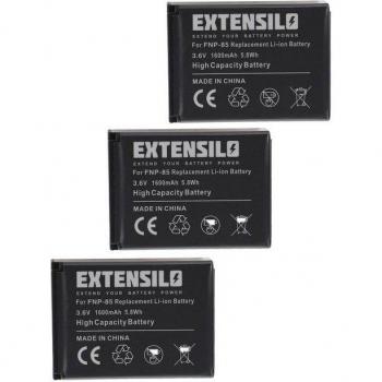 Trousse batterie EXTENSILO 3x – Toshiba Camileo X400/X200/Z100/X416 HD