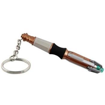 LAMPE TORCHE LED DOCTOR WHO AVEC PORTE-CLÉS SONIC 9 CM