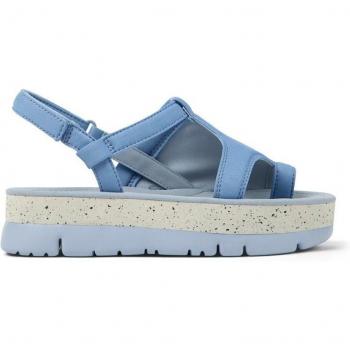Sandalias de mujer Camper Oruga Up negro con plataforma y cierre