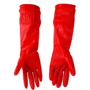 Red Rubber Latex Kitchen Gloves