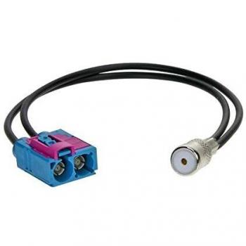 Adaptateur de prise d'antenne double FAKRA vers ISO pour Audi