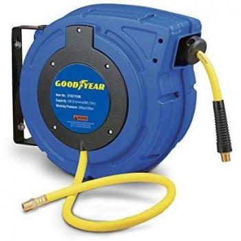 Compresseur d’air / eau Goodyear 27527153g, dévidoir flexible 3/8 po, longueur 50 ft, hyb. polymère, tolérance 300 psi