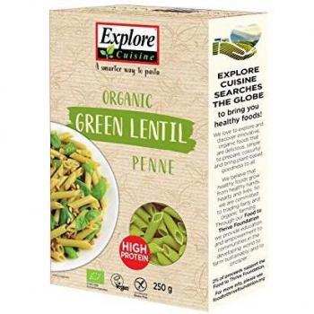 High Fiber Green Lentil Penne, Explore Cuisine Organic