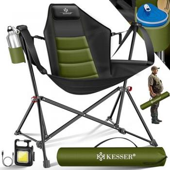 KESSER® Campingstuhl mit Getränkehalter und Tragetasche