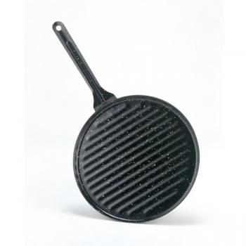 Garcima Asadora Porcelana Redonda 24 Cm Negro