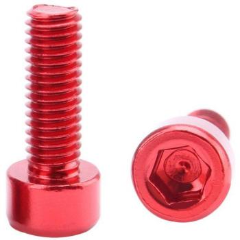 Vis taraudées M5 en aluminium rouge pour cage de bouteille d'eau de vélo