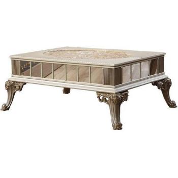 Casa Padrino Barock Couchtisch „Klassik“ – Creme, Weiß, Grau, Gold
