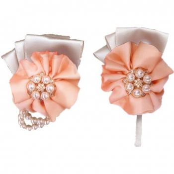 Cristal y Borgoña: Brazalete Florido