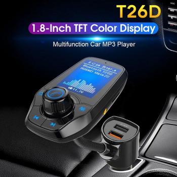 Chargeur rapide QC3.0 avec transmetteur FM Bluetooth A2DP pour voiture