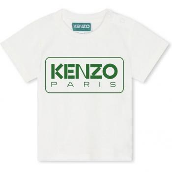 T-shirt Kenzo KIDS 2A blanc coton manches courtes garçon