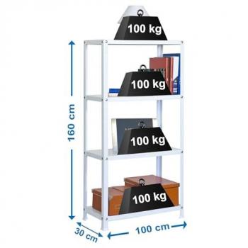 Estantería Simonhome Classic Plus 4/300 Blanca