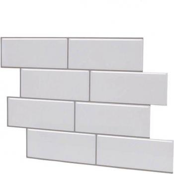 White Subway Peel and Stick Wall Tiles
