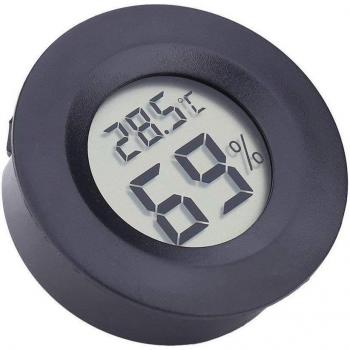 Elektronisches rundes Thermometer mit Hygrometer-Funktion, LCD, 0‑100 °C/°F