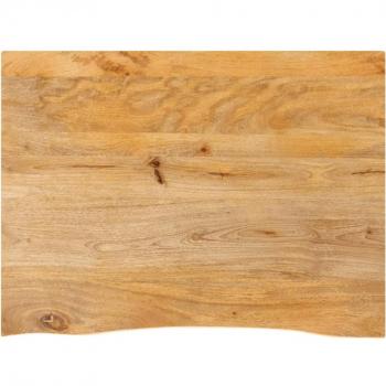 Mesa de Madera Maciza Mango con Borde Natural 90x60 cm